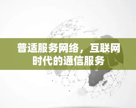 普适服务网络，互联网时代的通信服务