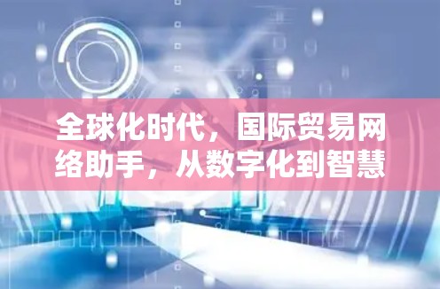 全球化时代，国际贸易网络助手，从数字化到智慧化