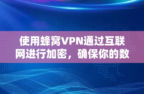 使用蜂窝VPN通过互联网进行加密，确保你的数据和网络安全。以下是一个分步骤的建议