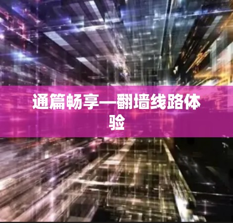 通篇畅享—翻墙线路体验 通篇畅享—翻墙线路体验