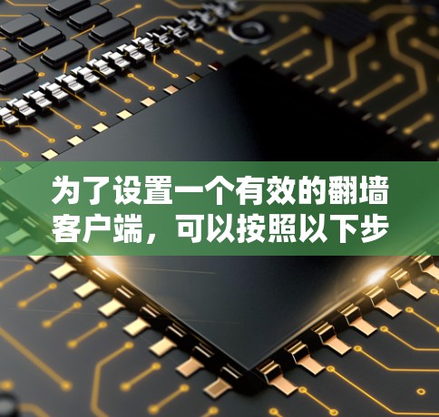 为了设置一个有效的翻墙客户端,可以按照以下步骤进行 为了设置一个有效的翻墙客户端,可以按照以下步骤进行