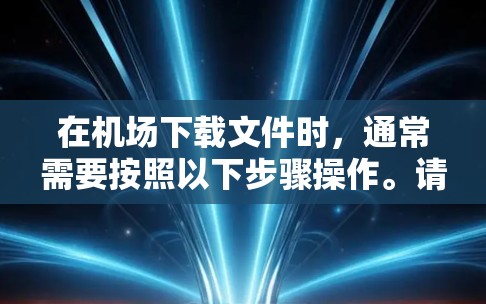 在机场下载文件时,通常需要按照以下步骤操作。请注意,具体流程可能会因机场和设备有所不同,建议根据具体的机场和设备进行调整 在机场下载文件时,通常需要按照以下步骤操作。请注意,具体流程可能会因机场和设备有所不同,建议根据具体的机场和设备进行调整